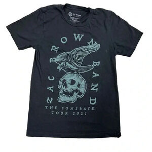 Zac Brown Band The Comeback Tour 2021 Graphic TShirt Unisex Size Small Black EUC